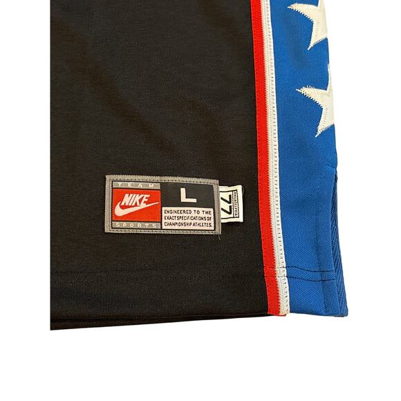 Vtg Nike Philadelphia 76ers Basketball Warm Up Snap Jacket Boy Large 16-18 Black - Picture 5 of 10